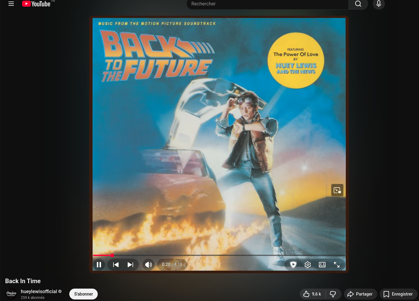musique Back In Time dans la playlist