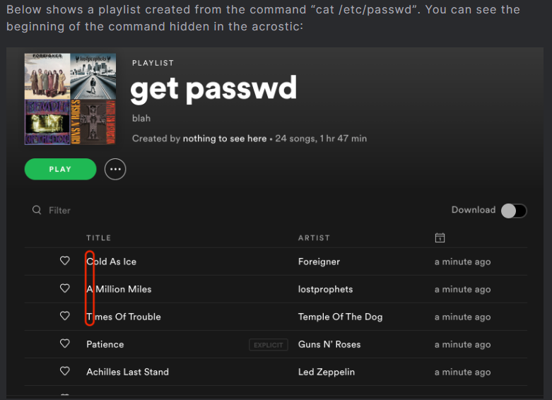 recherche exploit spotify john