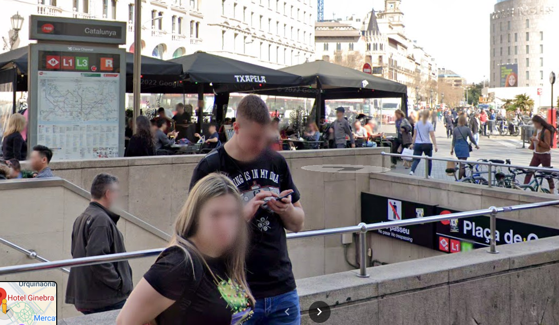 vue street view métro