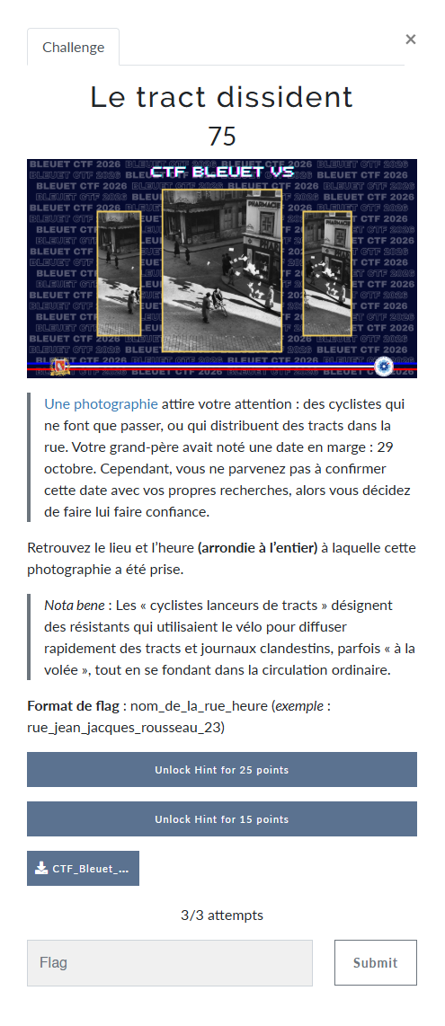 énoncé du challenge