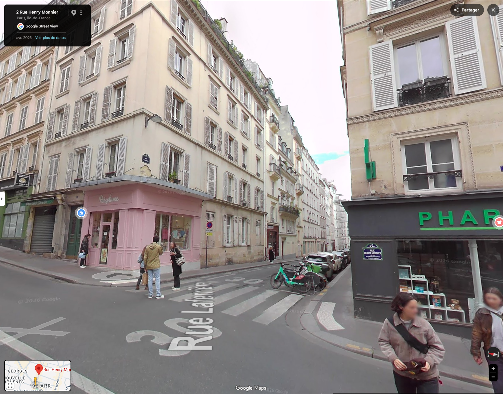 localisation rue Henry Monnier