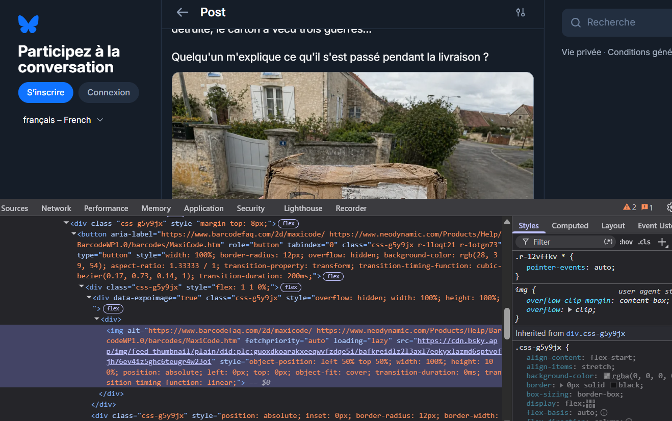 texte alternatif contenant deux liens
