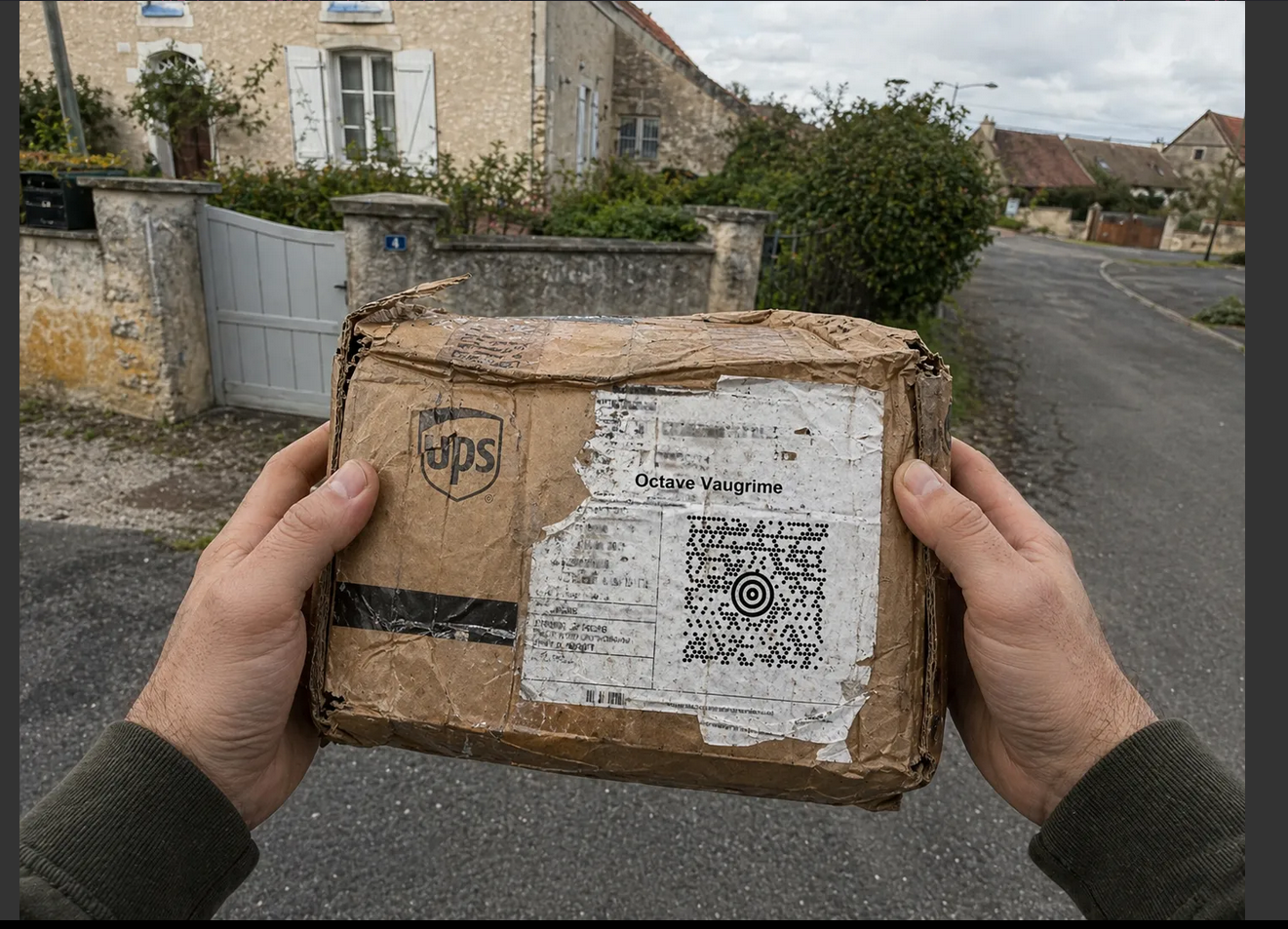 photo du colis avec code-barres